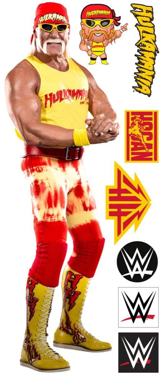 Hulk Hogan WWE Cutout Wall Sticker + Bonus Decals