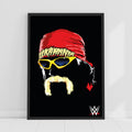 Hulk Hogan Face Illustration WWE Print Poster
