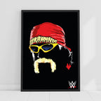 Hulk Hogan Face Illustration WWE Print Poster