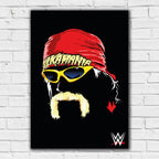 Hulk Hogan Face Illustration WWE Print Poster