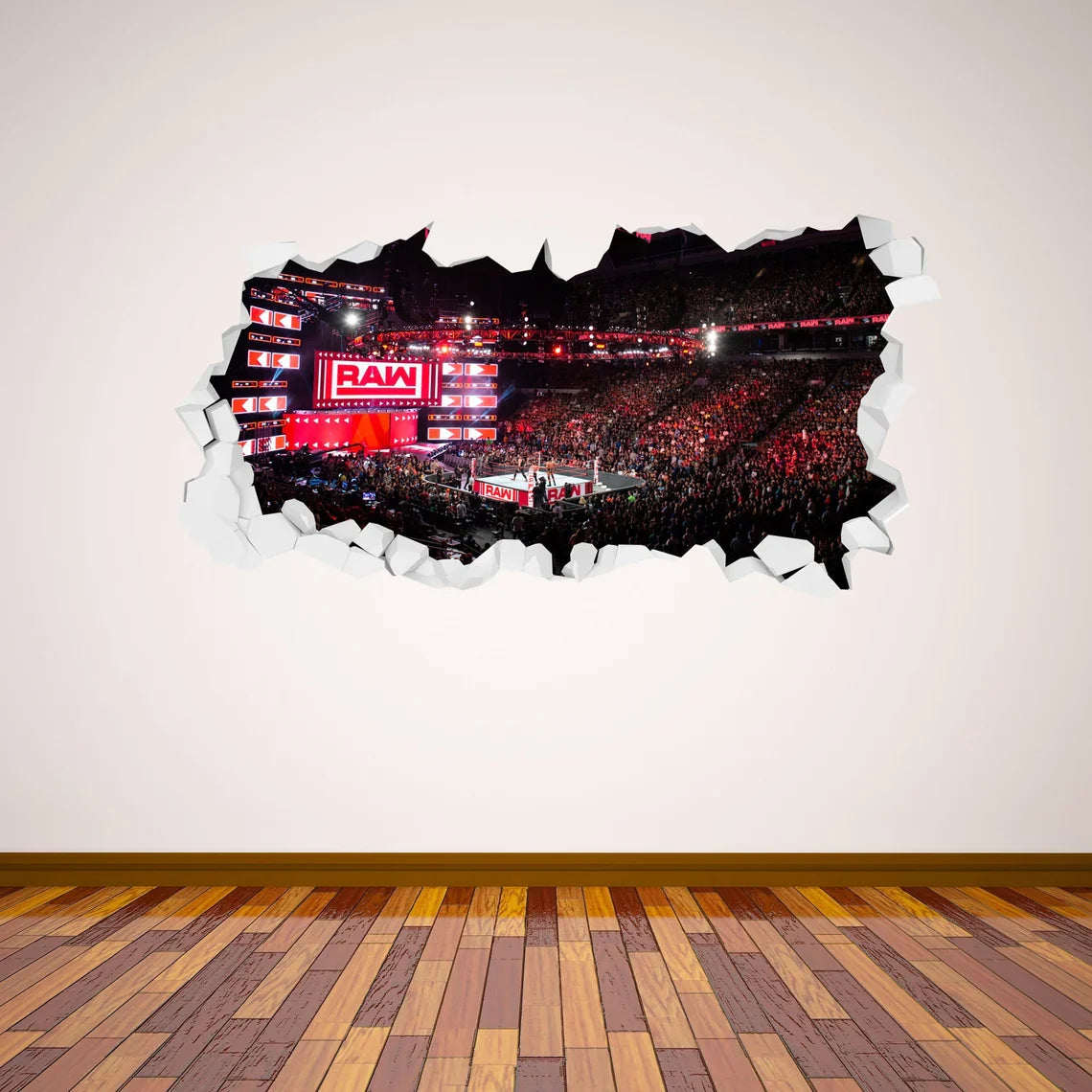 WWE RAW Broken Wall Sticker