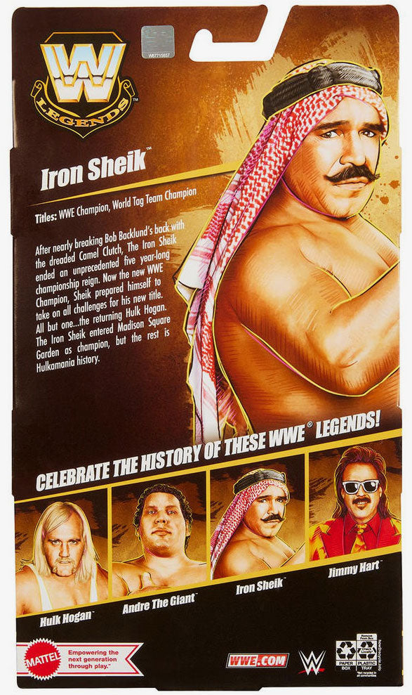 Mattel WWE Figurine Articulée Iron Sheik Collection Élite Légende, Mains Interchangeables Et Accessoires, Technologie Truefx, 25 Articulations, À Collectionner, Jouet Enfant, Dès 3 Ans, HVF57 Mattel WWE Figurine Articulée Iron Sheik Collection Élite Légende, Mains Interchangeables Et Accessoires, Technologie Truefx, 25 Articulations, À Collectionner, Jouet Enfant, Dès 3 Ans, HVF57