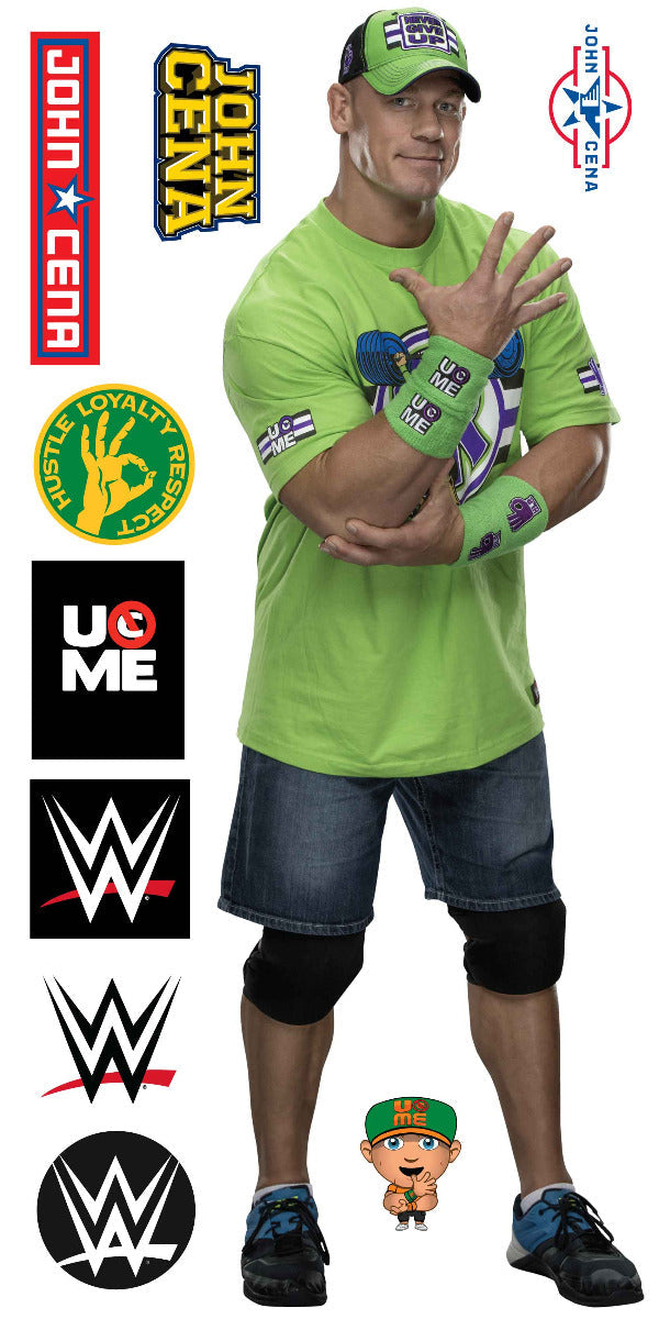 John Cena WWE Decal 2 + Bonus Wall Sticker Set