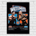 John Cena vs The Rock WrestleMania Graphic WWE Print Poster