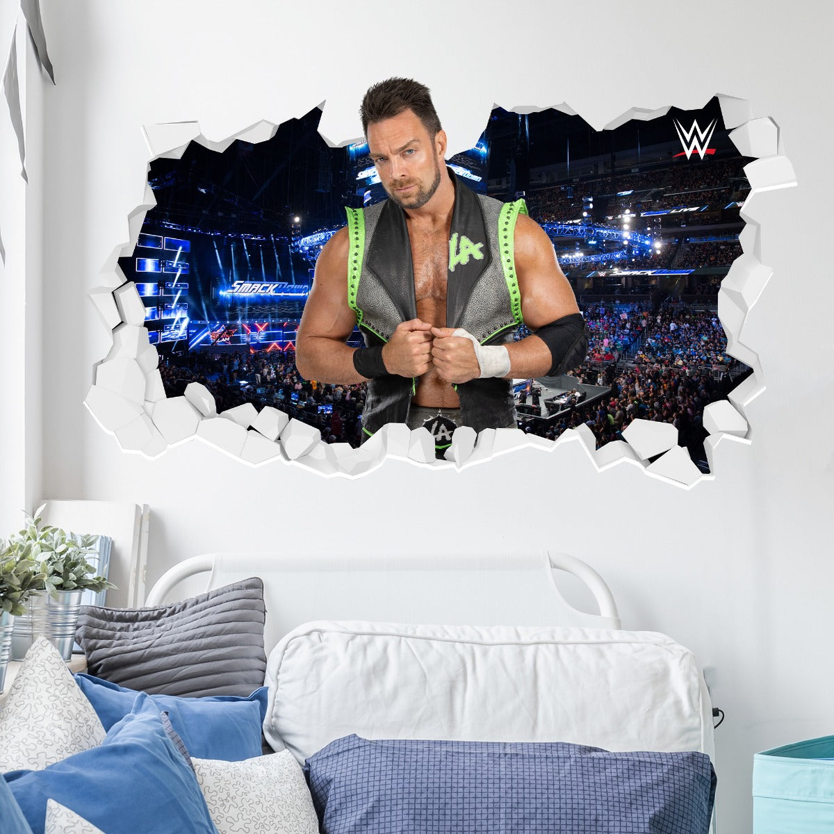 LA Knight WWE Broken Wall Sticker