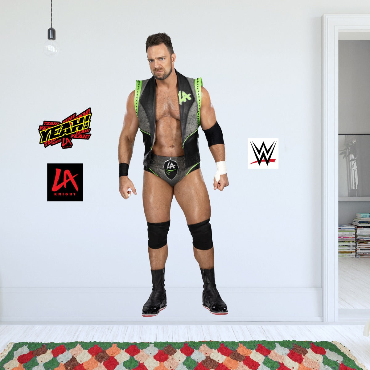 LA Knight WWE Cut Out Wall Sticker