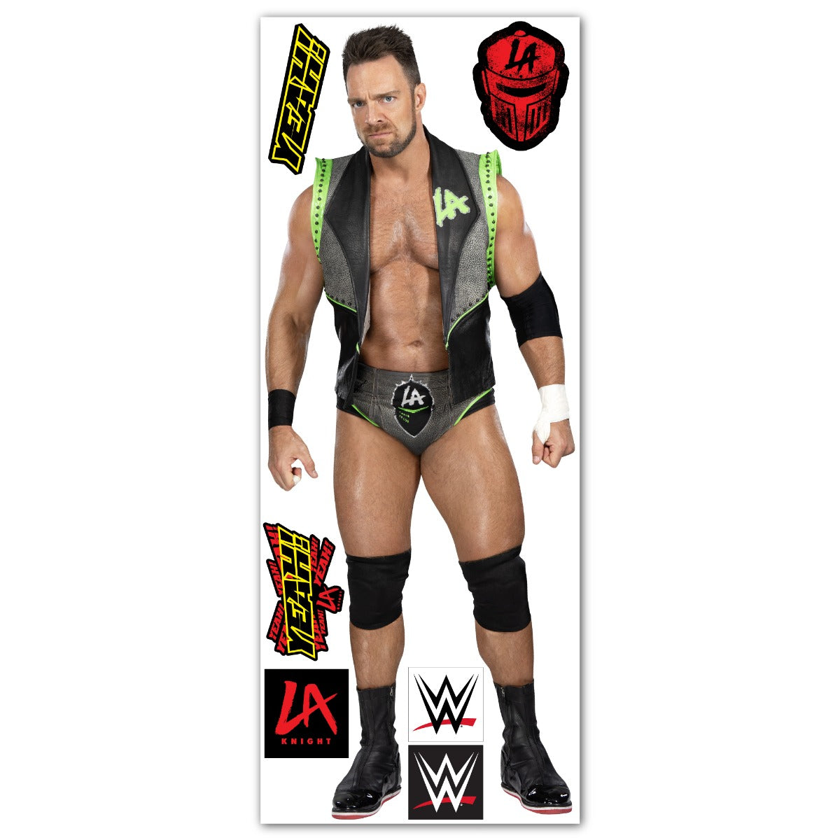 LA Knight WWE Cut Out Wall Sticker