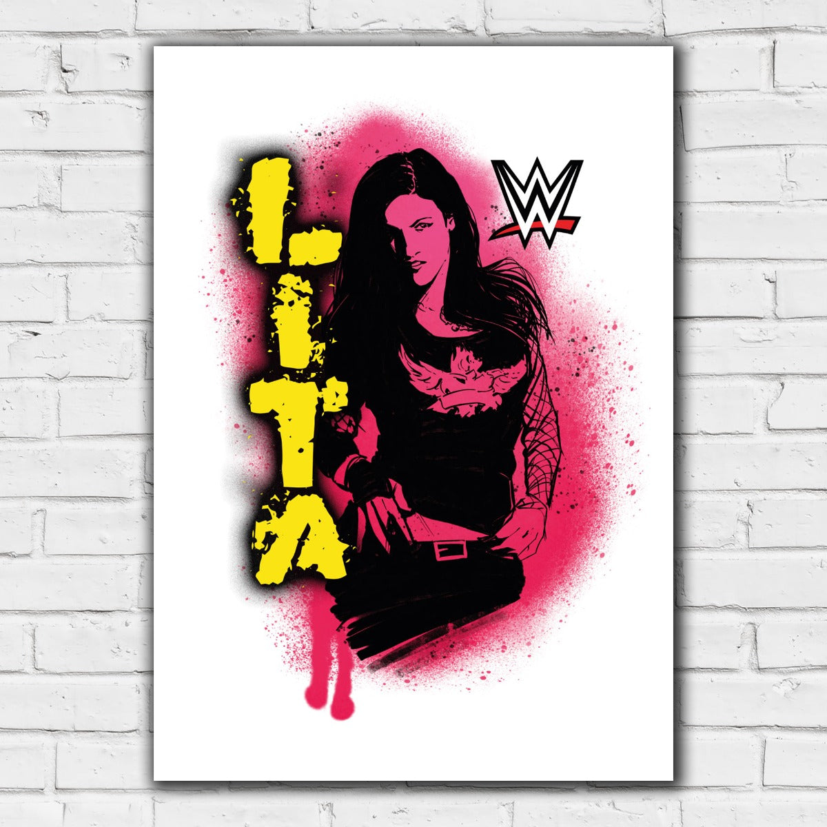 Lita Spray Paint WWE Print Poster
