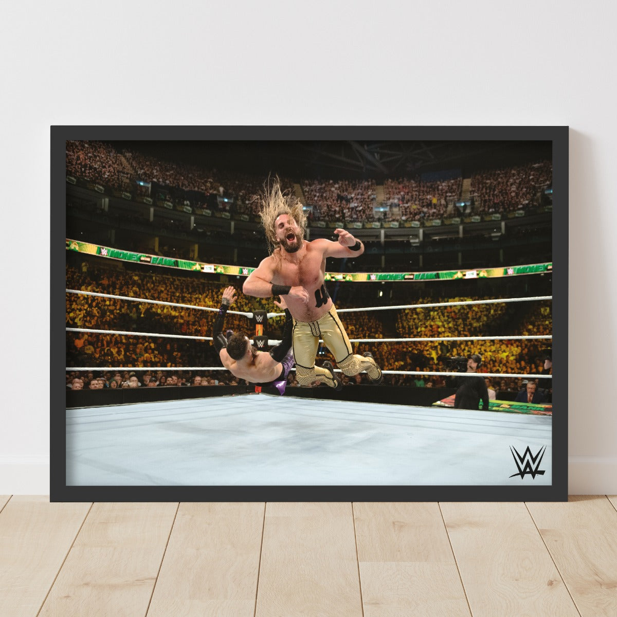 WWE Print - MITB Seth Rollins Action Win Poster