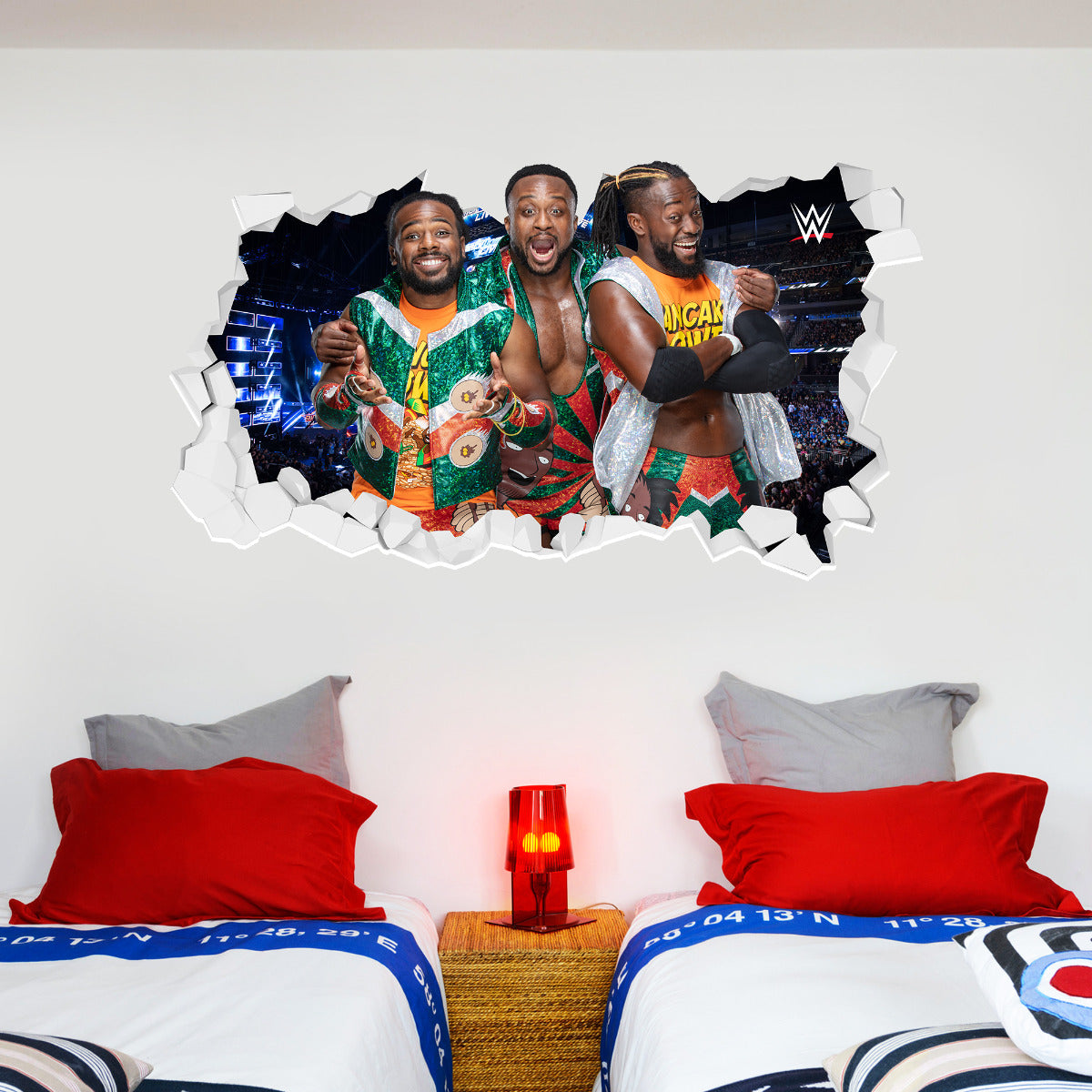 The New Day WWE Group Broken Wall Sticker