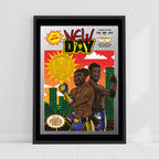 New Day Cartoon Graphic WWE Print Poster