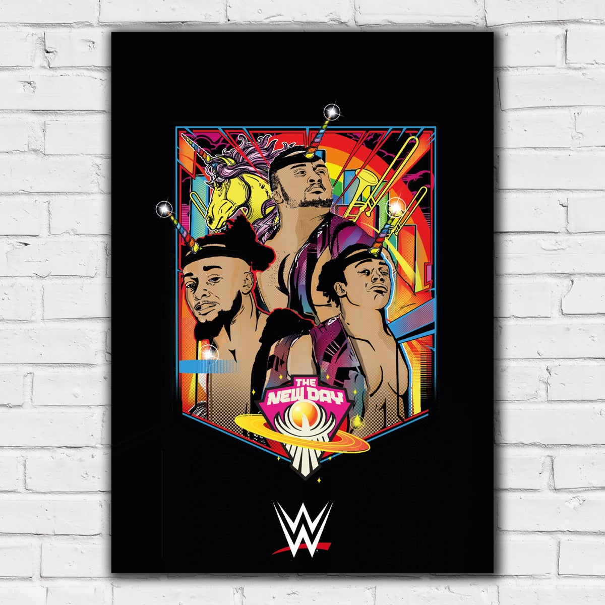 New Day Rainbow Graphic WWE Print Poster