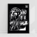 nWo Black & White Graphic WWE Print Poster