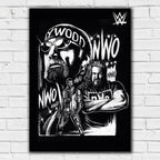 nWo Black & White Graphic WWE Print Poster