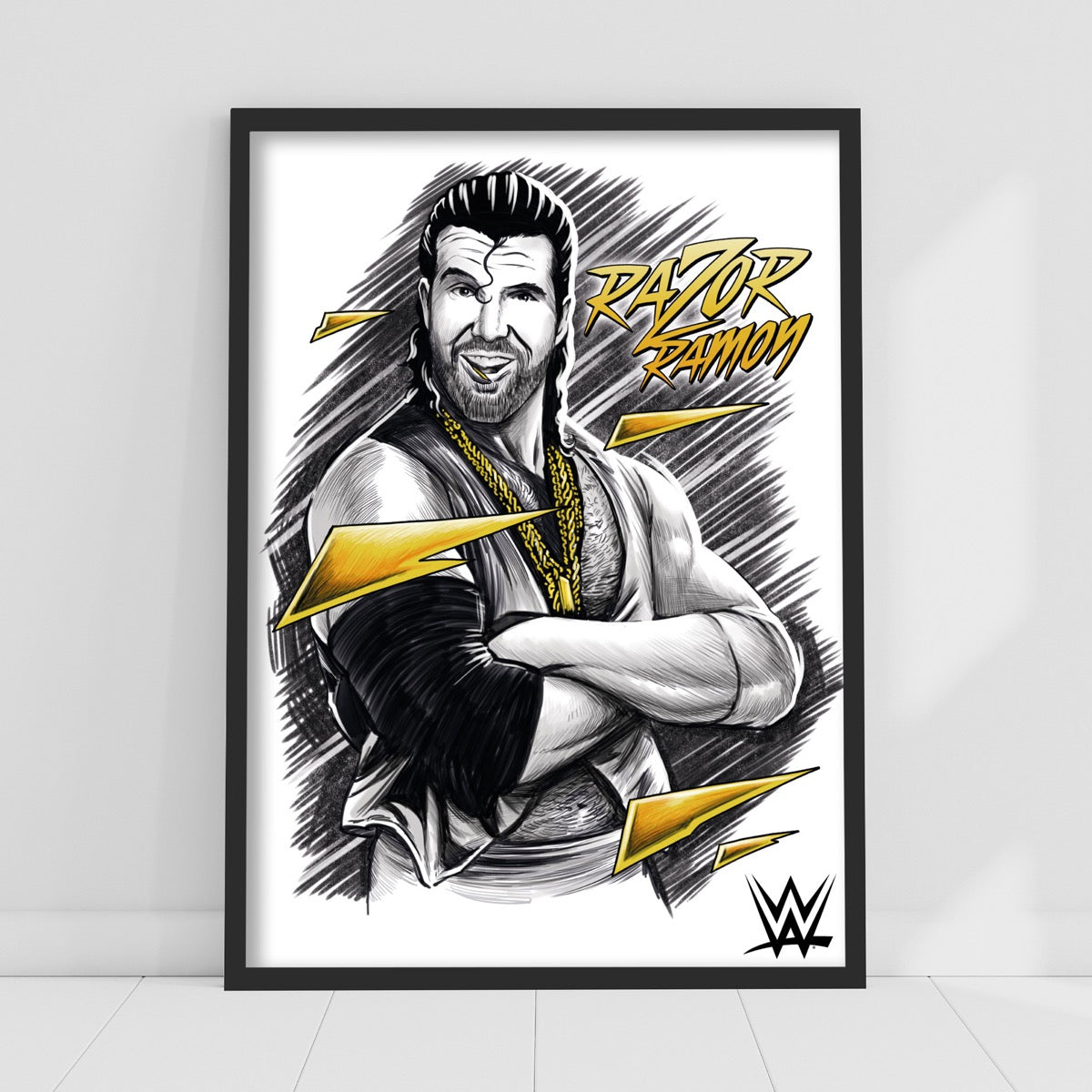 Razor Ramon Sketch WWE Print Poster – wrestlingshop.com
