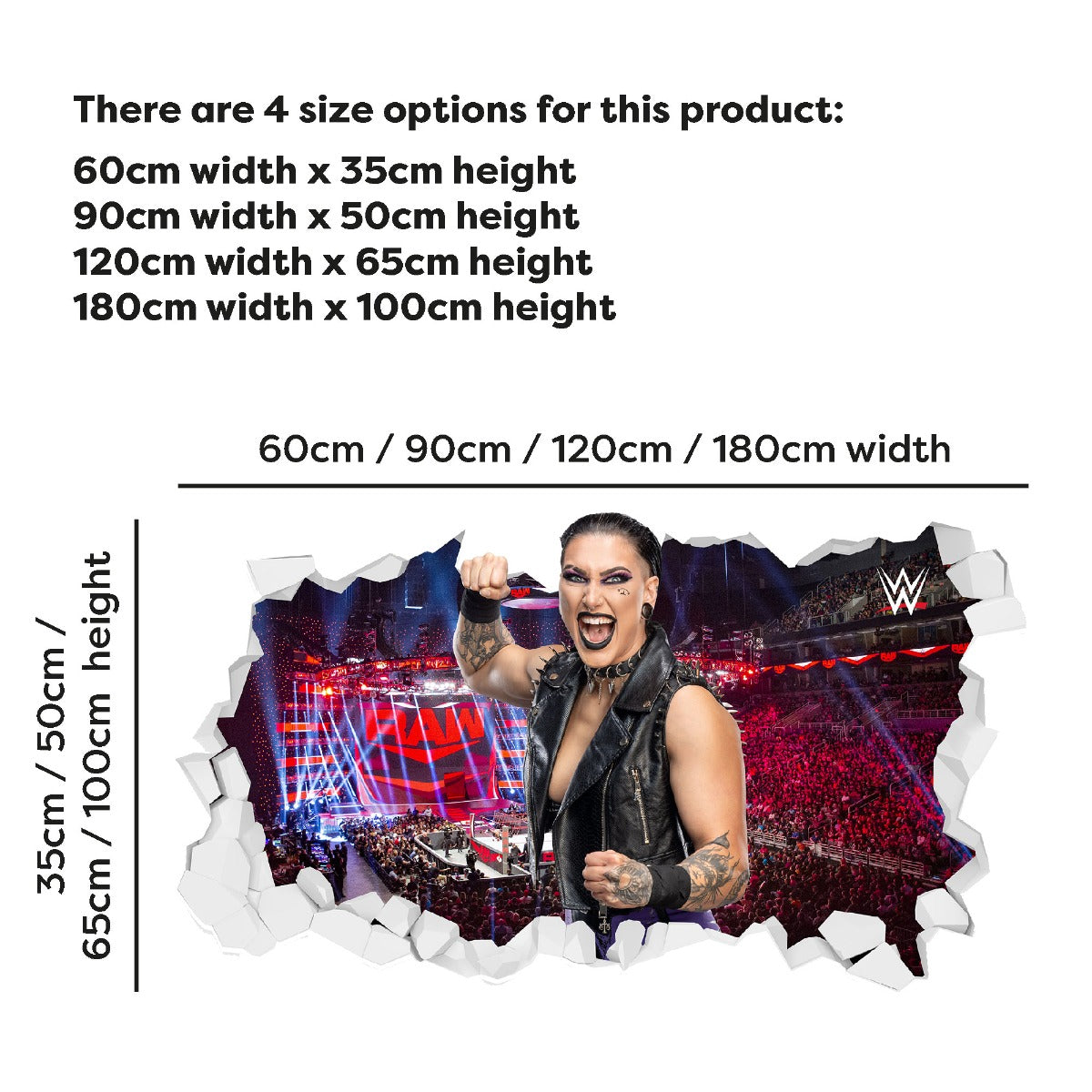 Rhea Ripley WWE Broken Wall Sticker