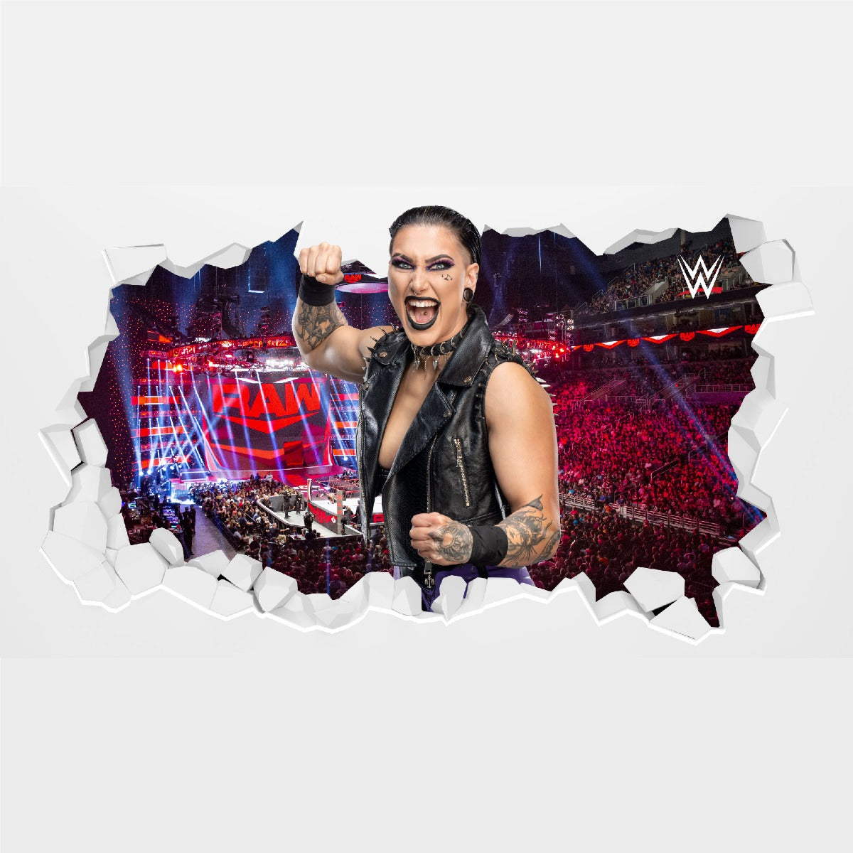 WWE RHEA RIPLEY リア・リプリー ABEMA シール ステッカー Rhea Ripley WWE Broken Wall Sticker – wrestlingshop.com