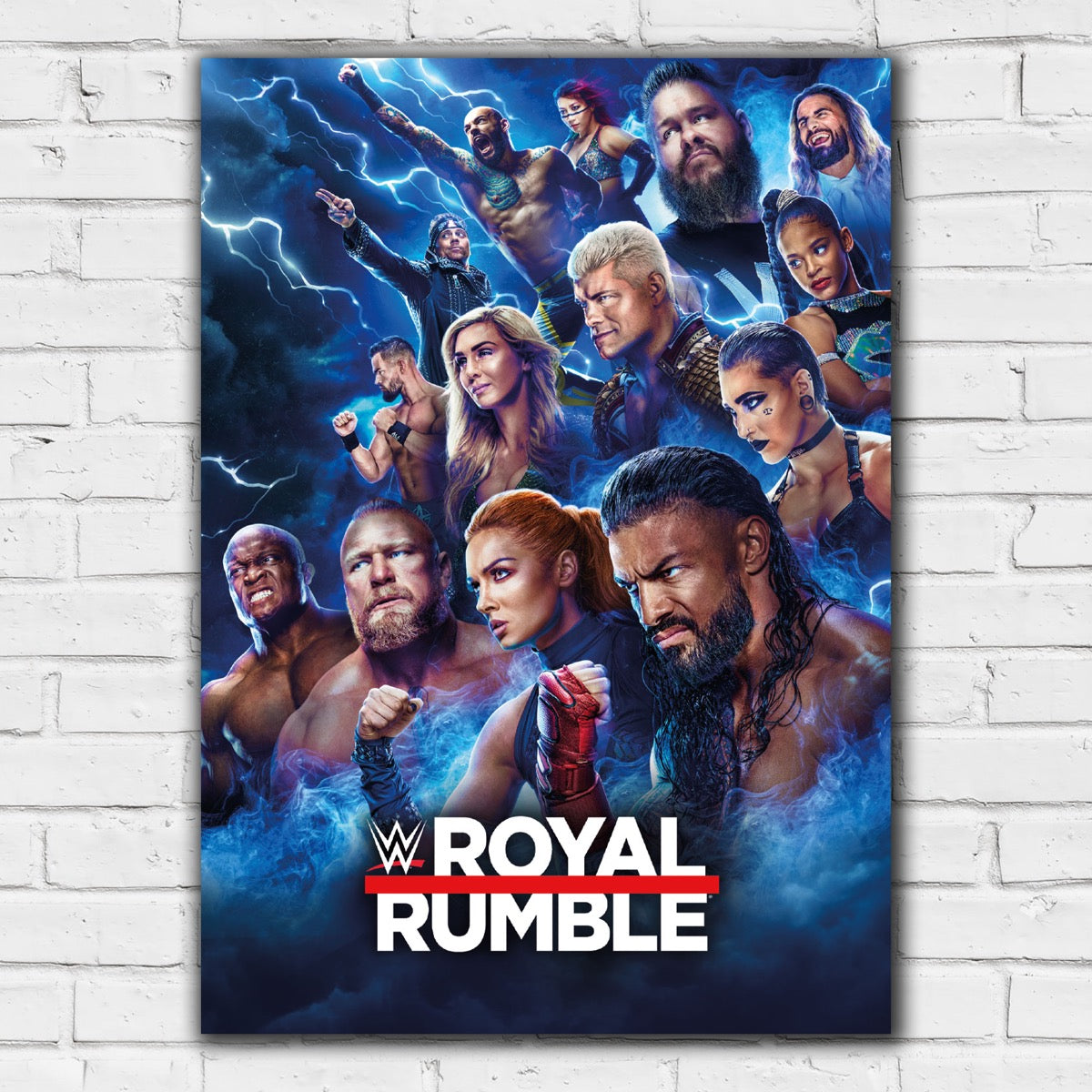 WWE Royal Rumble Lightning Print Poster