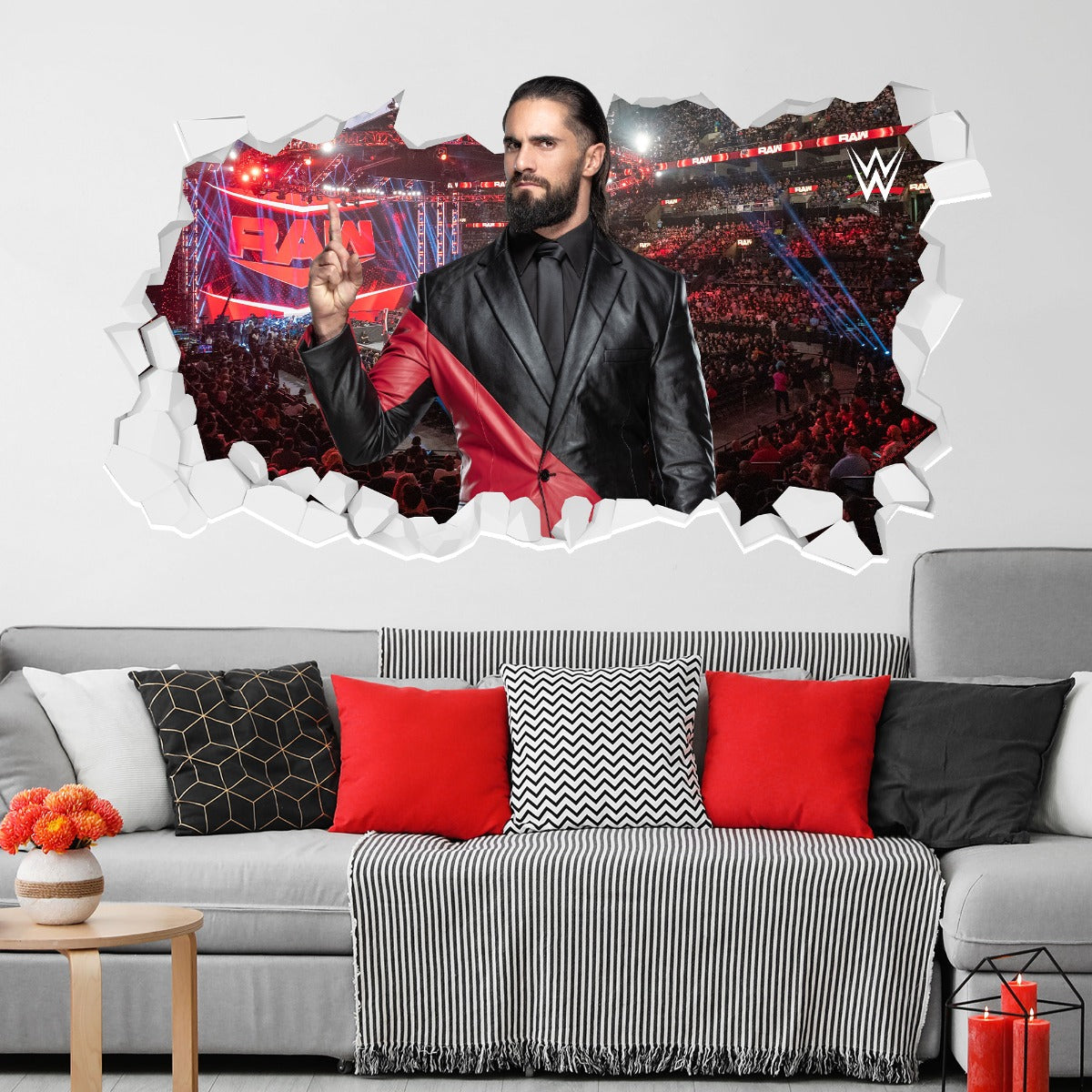 Seth Rollins WWE Broken Wall Sticker
