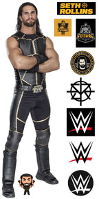 Seth Rollins WWE Decal 2 + Bonus Wall Sticker Set