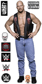 Stone Cold Steve Austin WWE Decal + Bonus Wall Sticker Set