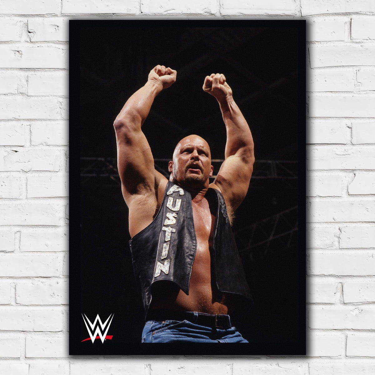 Stone Cold Steve Austin in Ring WWE Print Poster
