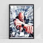 Stone Cold Steve Austin Punch WWE Print Poster