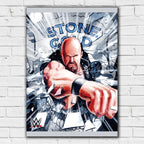Stone Cold Steve Austin Punch WWE Print Poster