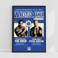 The Rock & Stone Cold Steve Austin WWE WrestleMania Print Poster