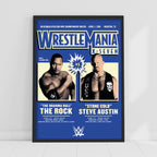 The Rock & Stone Cold Steve Austin WWE WrestleMania Print Poster