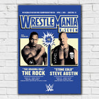 The Rock & Stone Cold Steve Austin WWE WrestleMania Print Poster