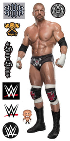 Triple H WWE Decal + Bonus Wall Sticker Set