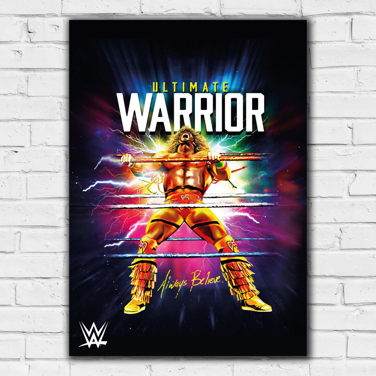 Ultimate Warrior Always Believe WWE Print Poster