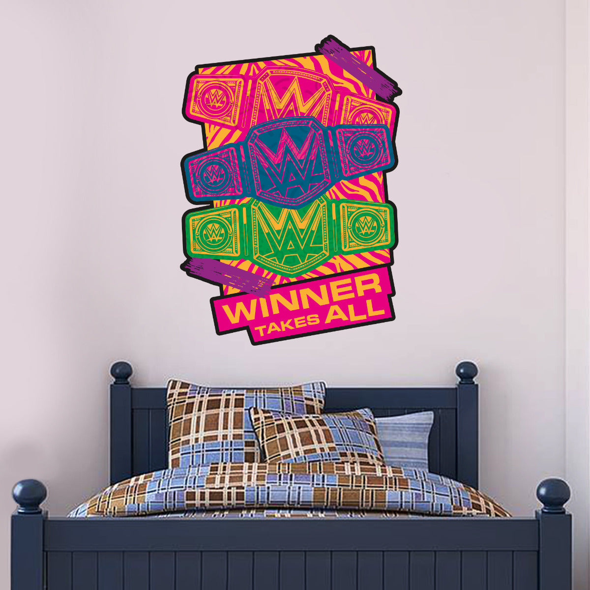 Winner Takes All WWE 90's Wall Sticker