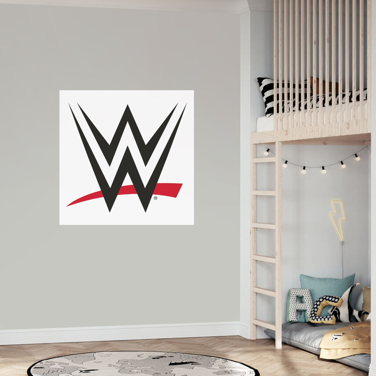 WWE Logo (White) Wall Sticker