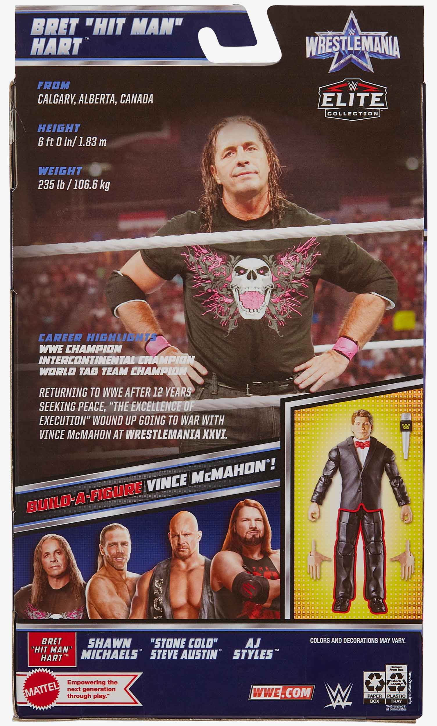 Bret "Hit Man" Hart WWE WrestleMania 38 Elite Collection