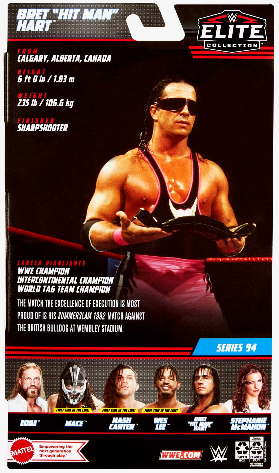 Bret Hit Man Hart WWE Elite Collection Series #94 (Chase Variant)