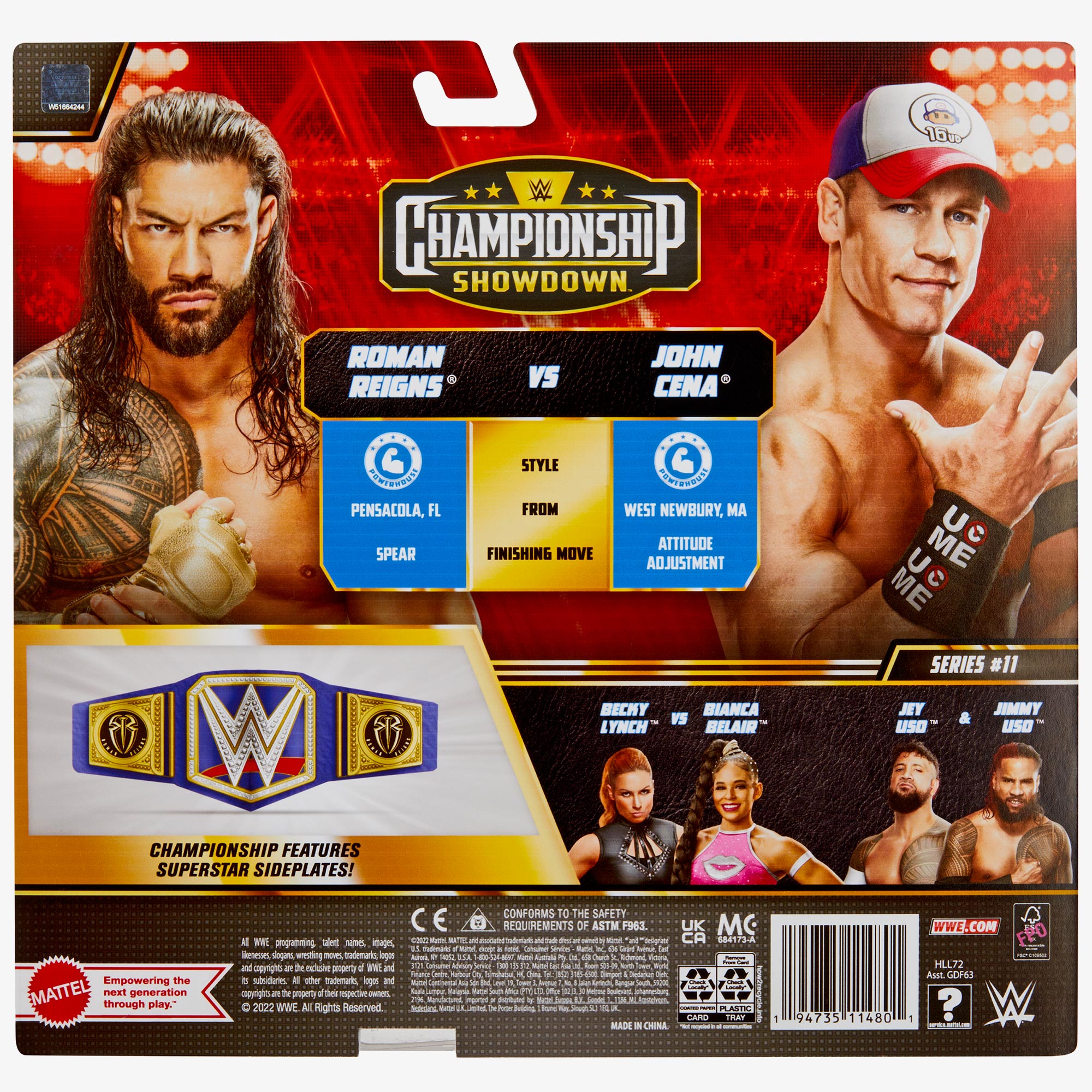 Roman Reigns & John Cena WWE Championship Showdown Series #11 (2-Pack)