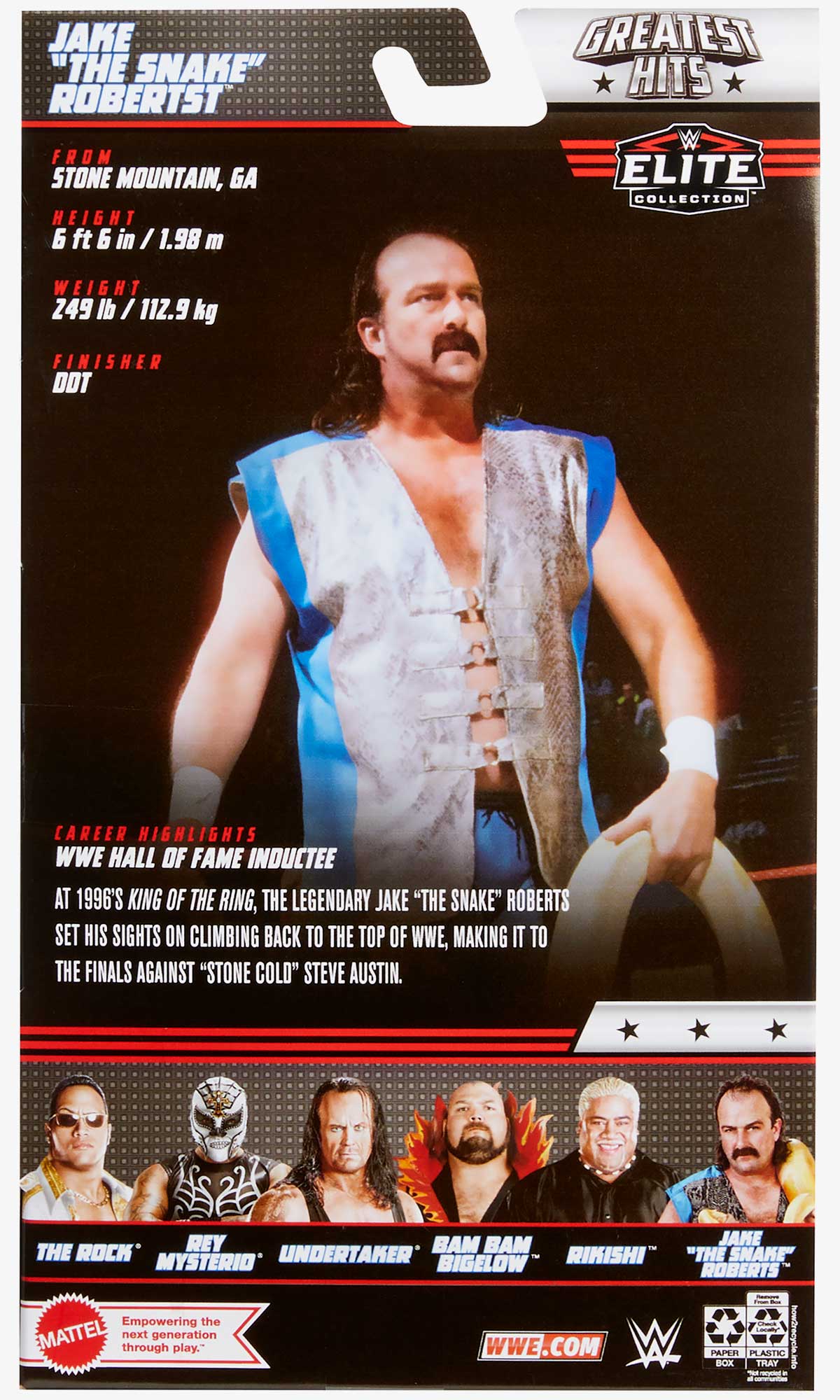 Jake The Snake Roberts WWE Elite Collection Greatest Hits Series #1