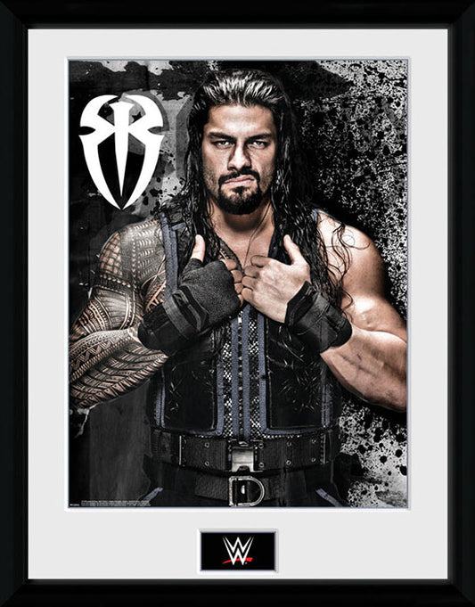 Roman Reigns Framed Photo WWE Collector Print