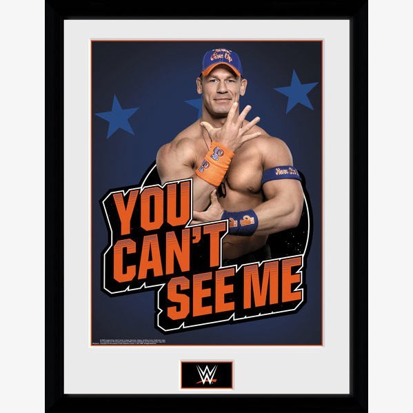 John Cena - You Cant See Me - Framed Photo WWE Collector Print