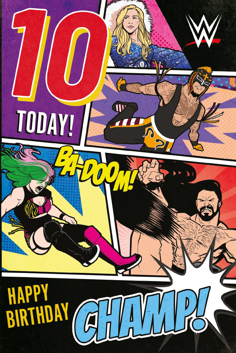 WWE Age 10 Birthday Card