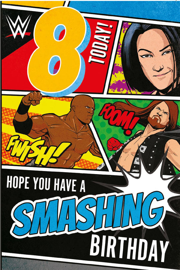 WWE Age 8 Birthday Card – wrestlingshop.com