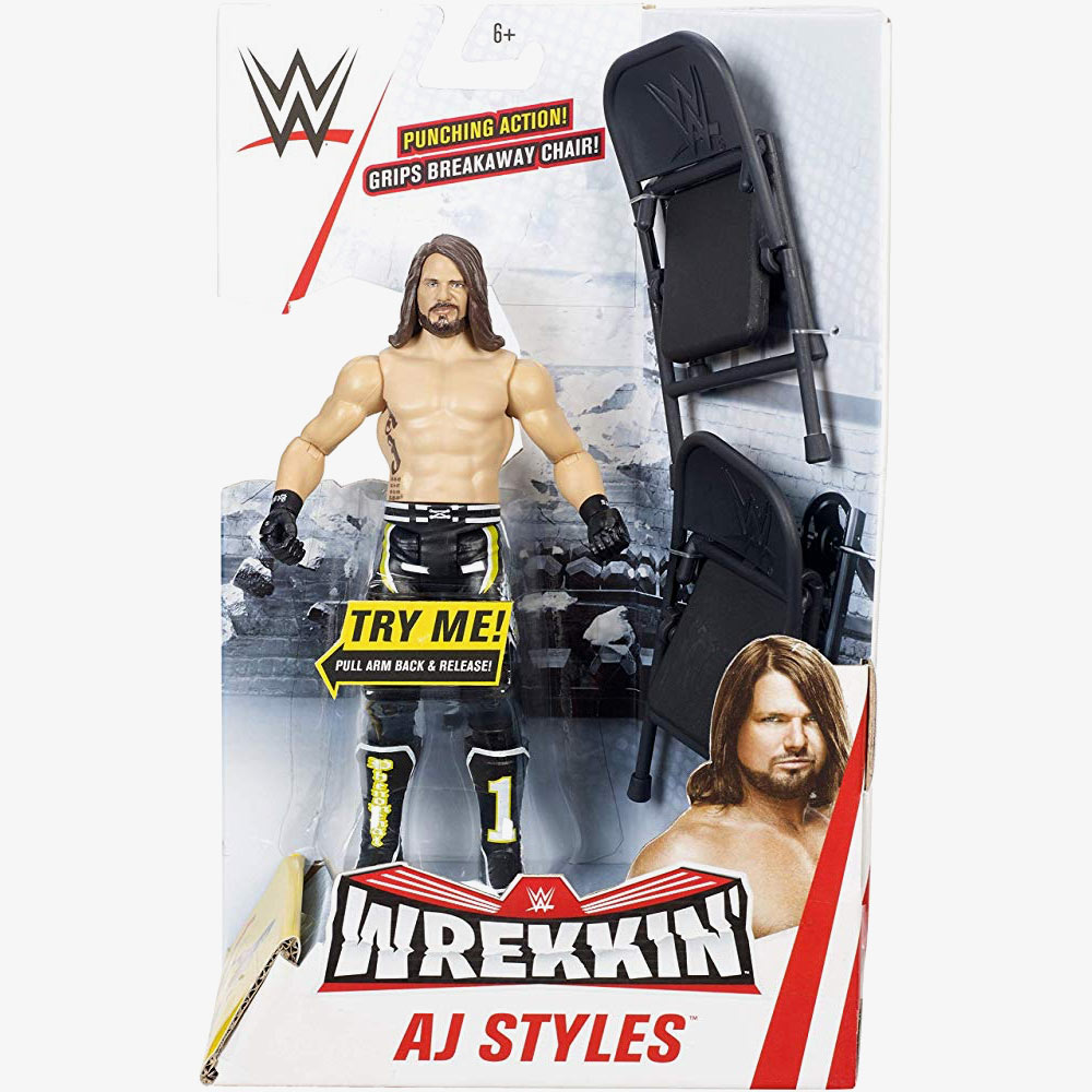 AJ Styles WWE Wrekkin' Figures Series (With Two Chairs)