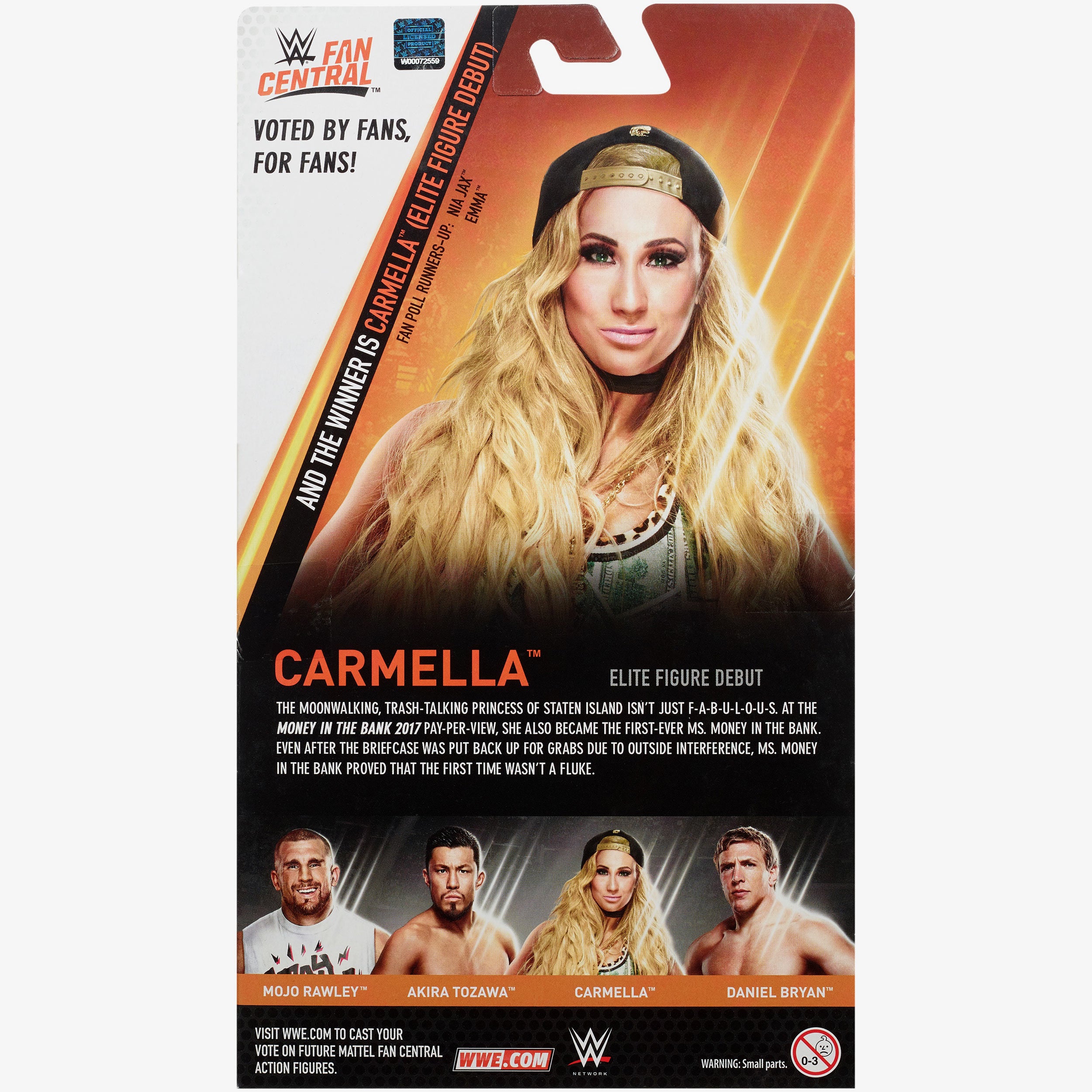 WWE Carmella Basic Series #106 Action Figure in 6-inch Scale with Articulation & Ring Gear WWE Carmella Basic Series #106 Action Figure in 6-inch Scale with Articulation & Ring Gear