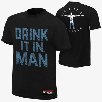 Chris Jericho "Drink It In Man" Authentic WWE T-Shirt