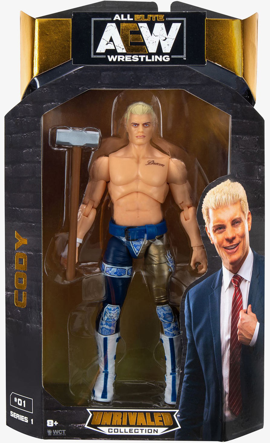 All Elite Wrestling Figura Ricky Starks 15 Cm: AEW Unrivaled Serie 9, Action Figure Snodabile