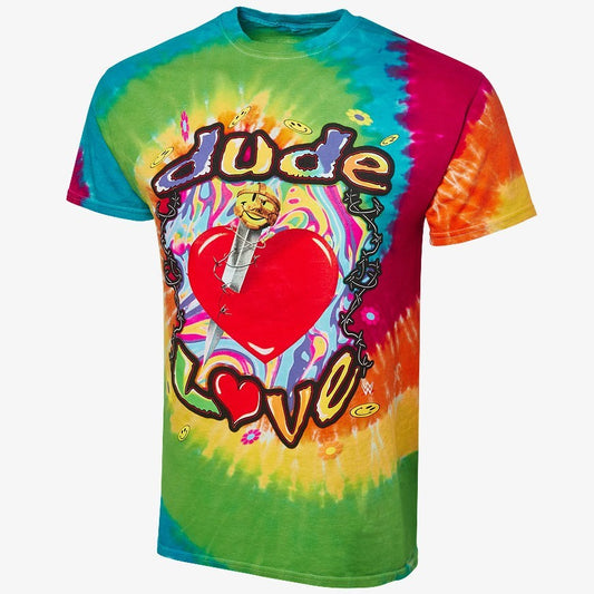Dude Love Tie Dye - Men's WWE Retro T-Shirt