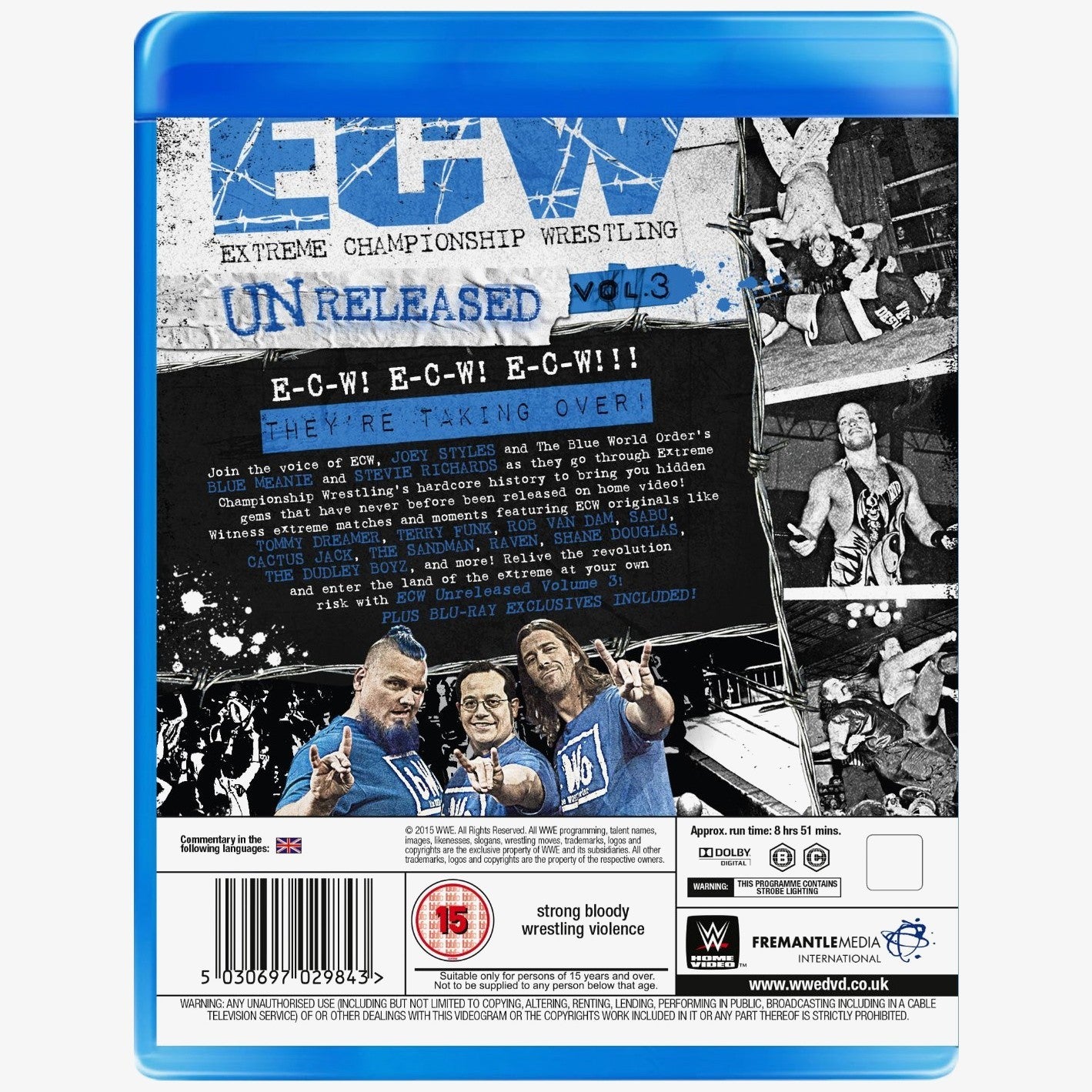 ECW Unreleased Volume 3 Blu-ray – Wrestlingshop.com