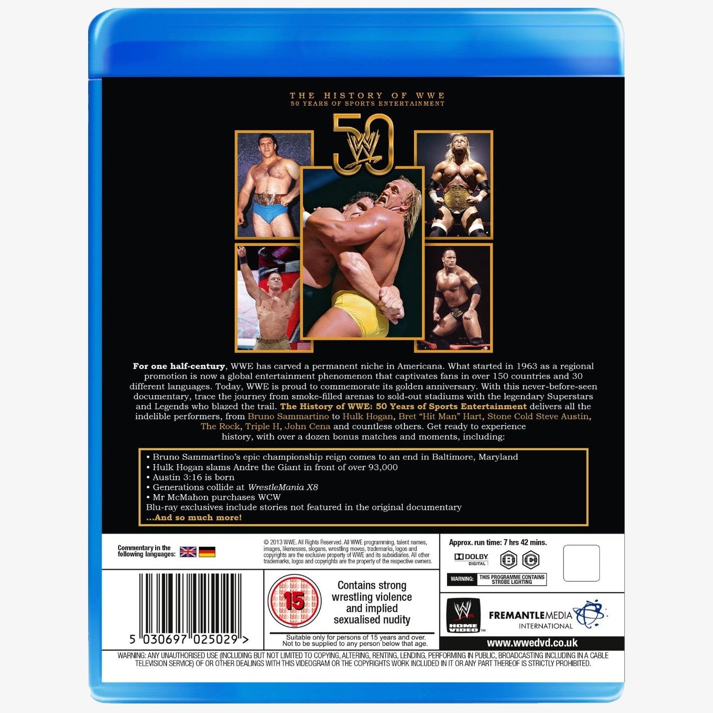 The History of WWE: 50 Years of Sports Entertainment Blu-ray